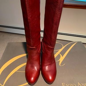 Enzo knee high leather boots! Barely worn!